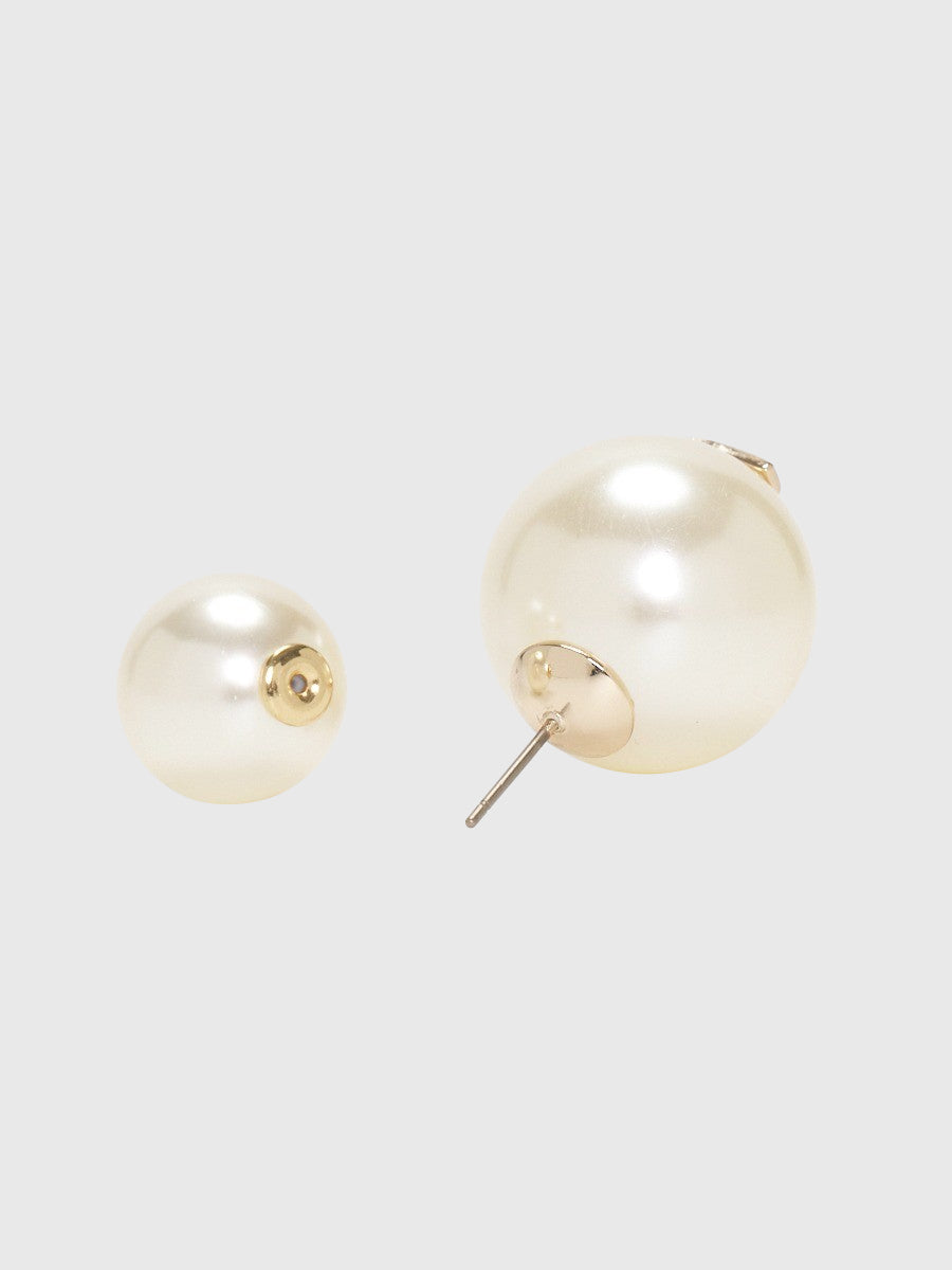 ロゴチャームパールピアス