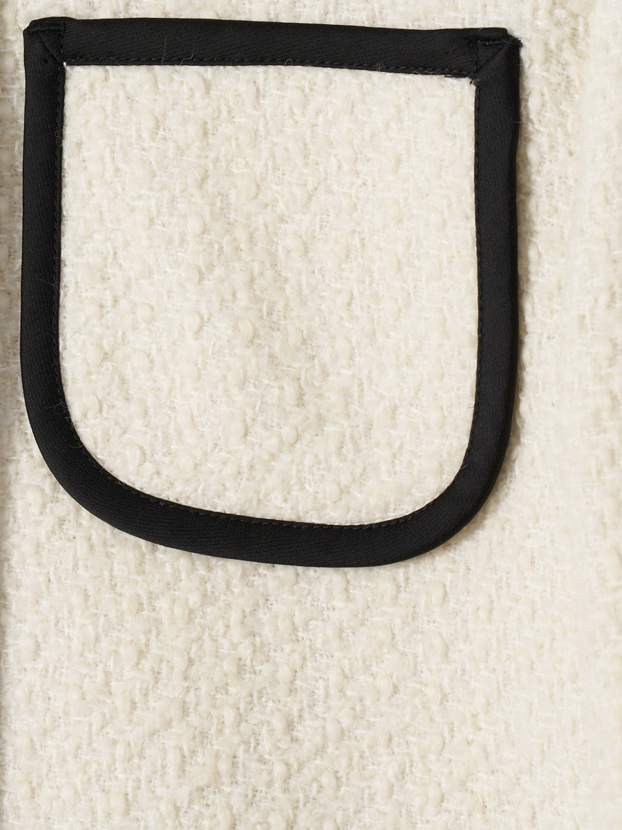 サテントリムツイードジャケット