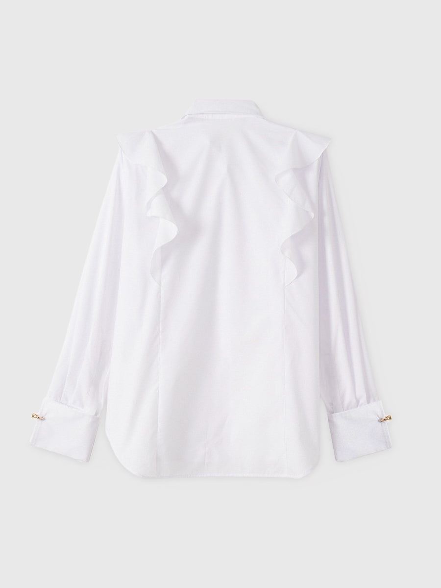 ラッフルデザインシャツ
