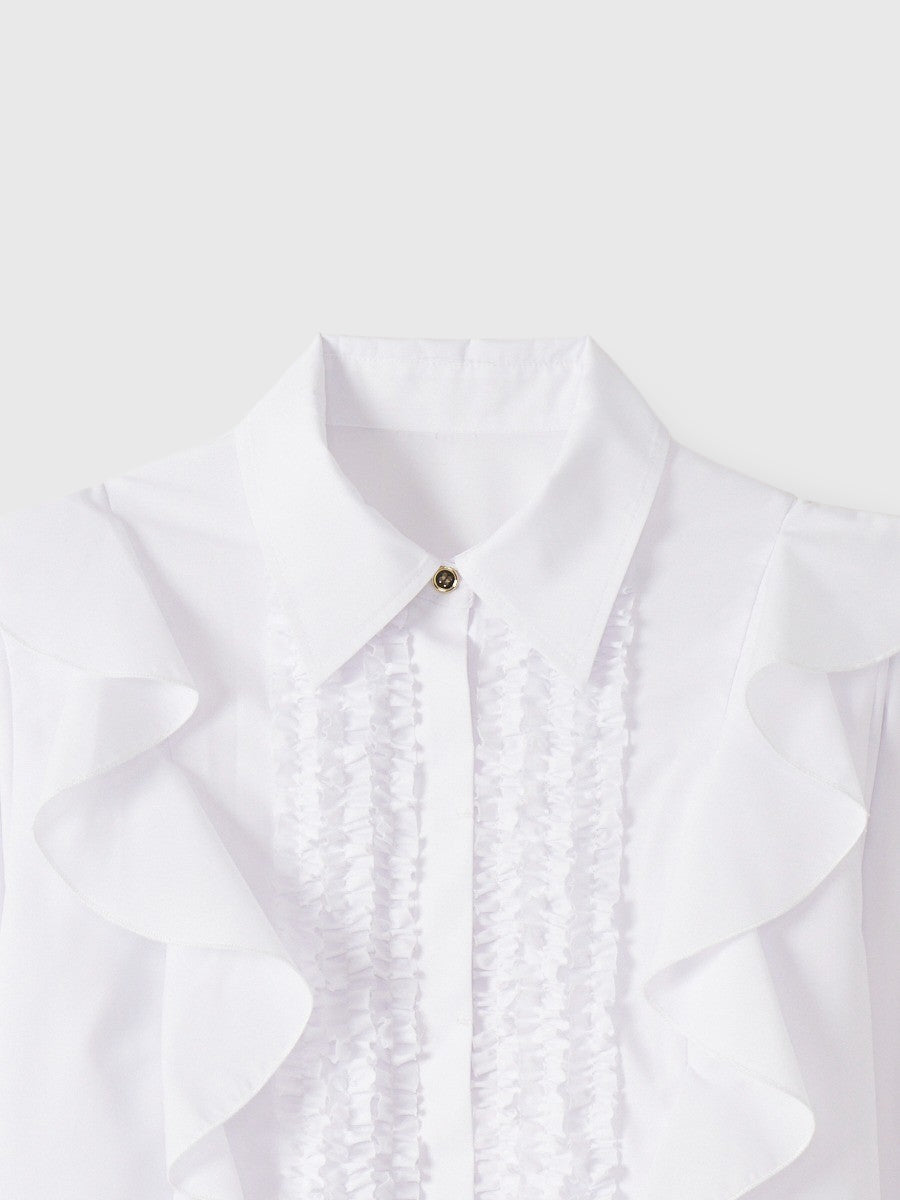 ラッフルデザインシャツ