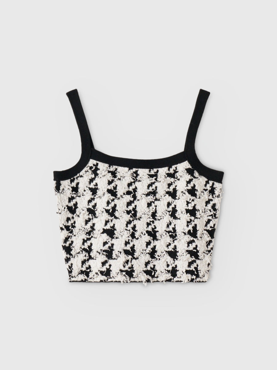 ハウンドトゥースニットアンサンブル