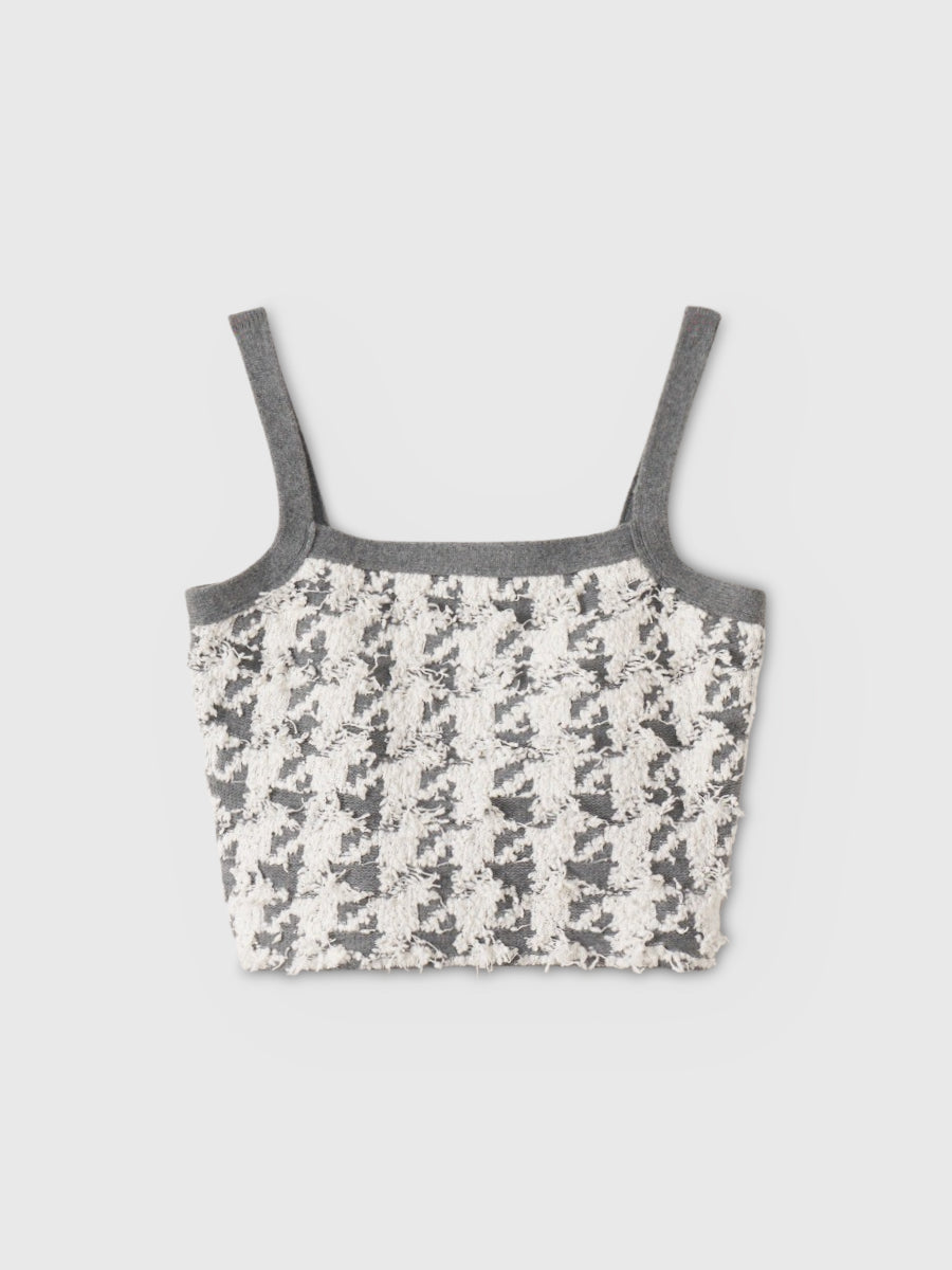 ハウンドトゥースニットアンサンブル