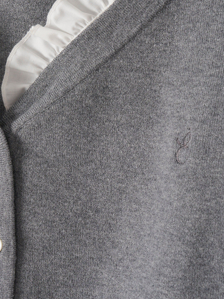 【PRE ORDER】シャツドッキングニットカーディガン