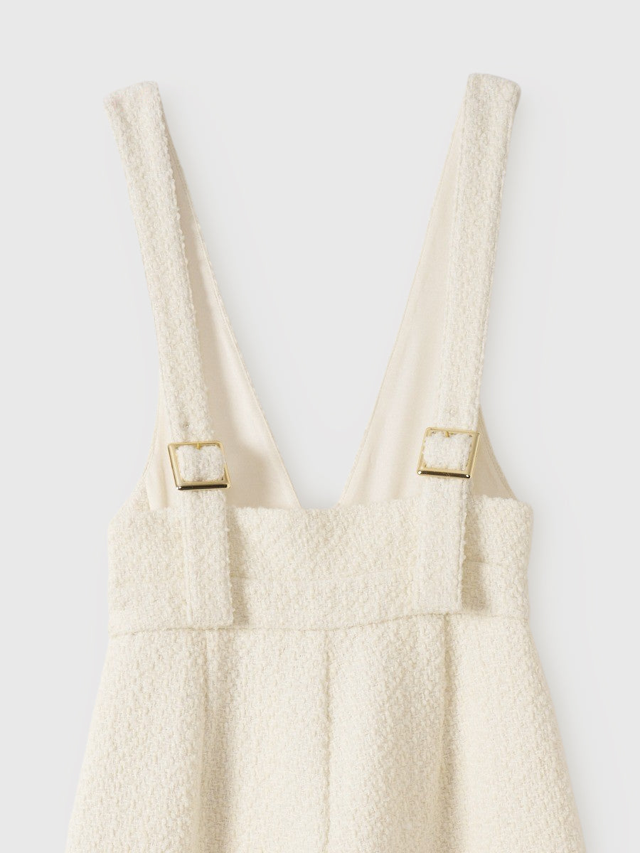 ツイードサロペットパンツ