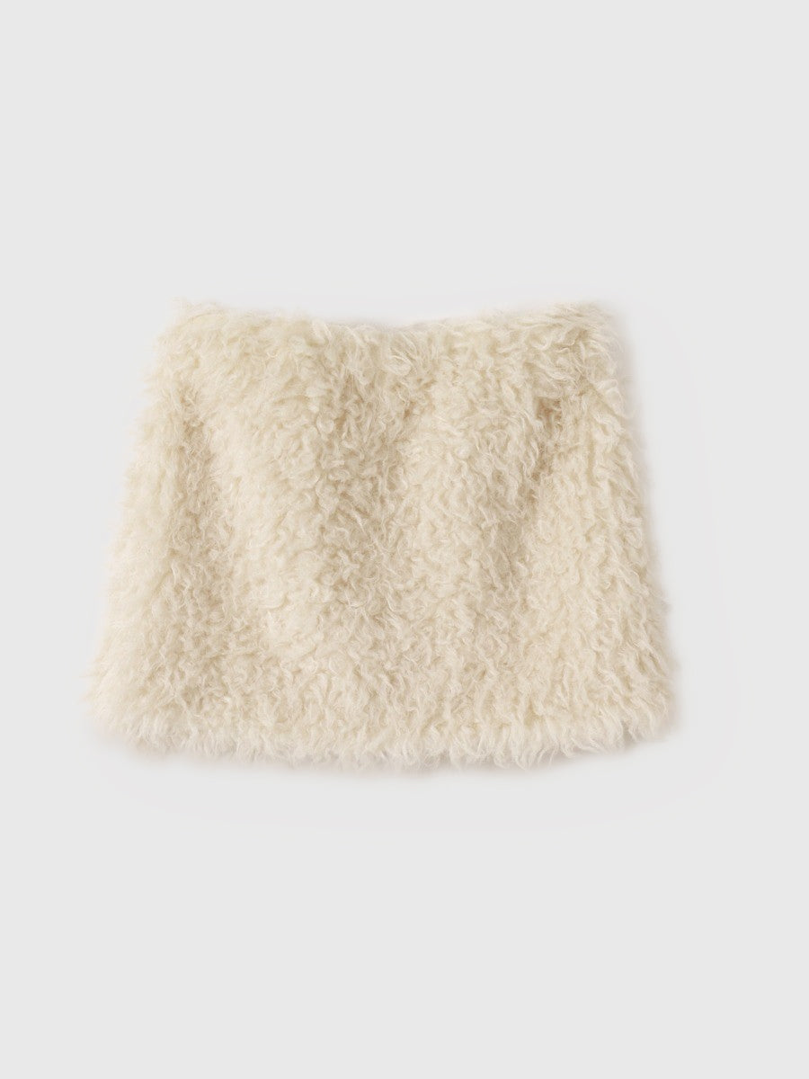 ECOPEL FAUX FUR MINI SKIRT