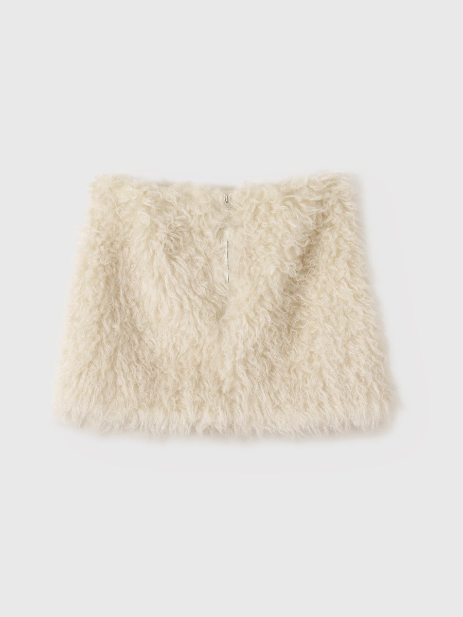 ECOPEL FAUX FUR MINI SKIRT