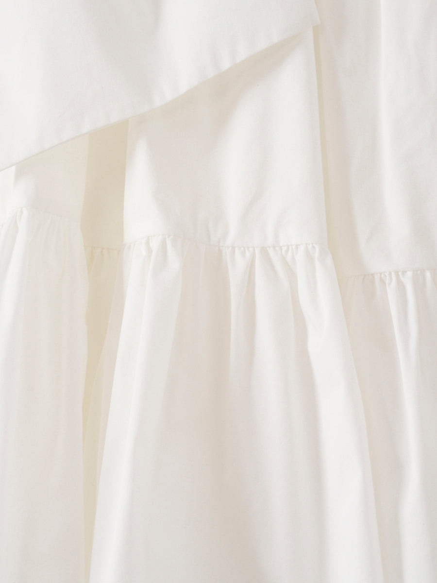 ボウタイシャツフレアワンピース