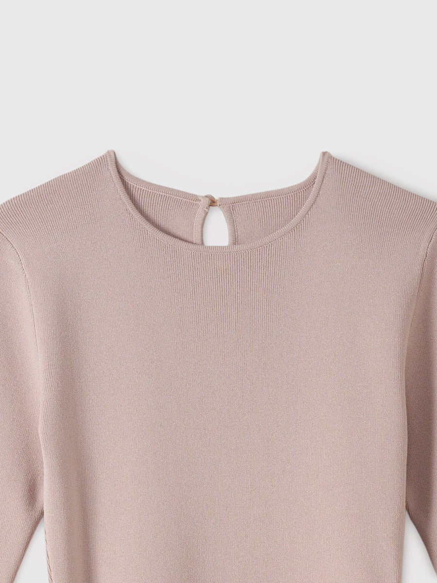 チュールドッキングニットワンピース