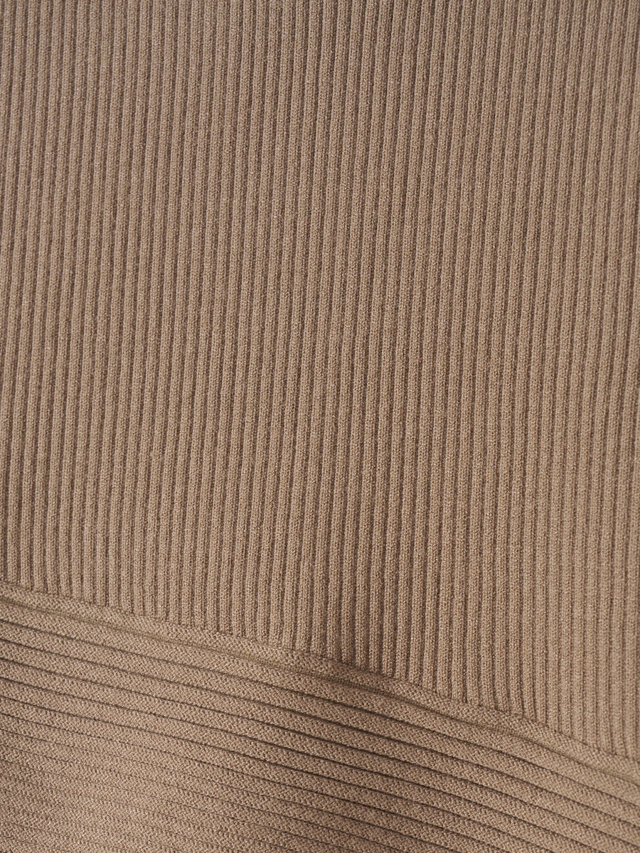 【PRE ORDER】スカーフパターンニットドッキングワンピース