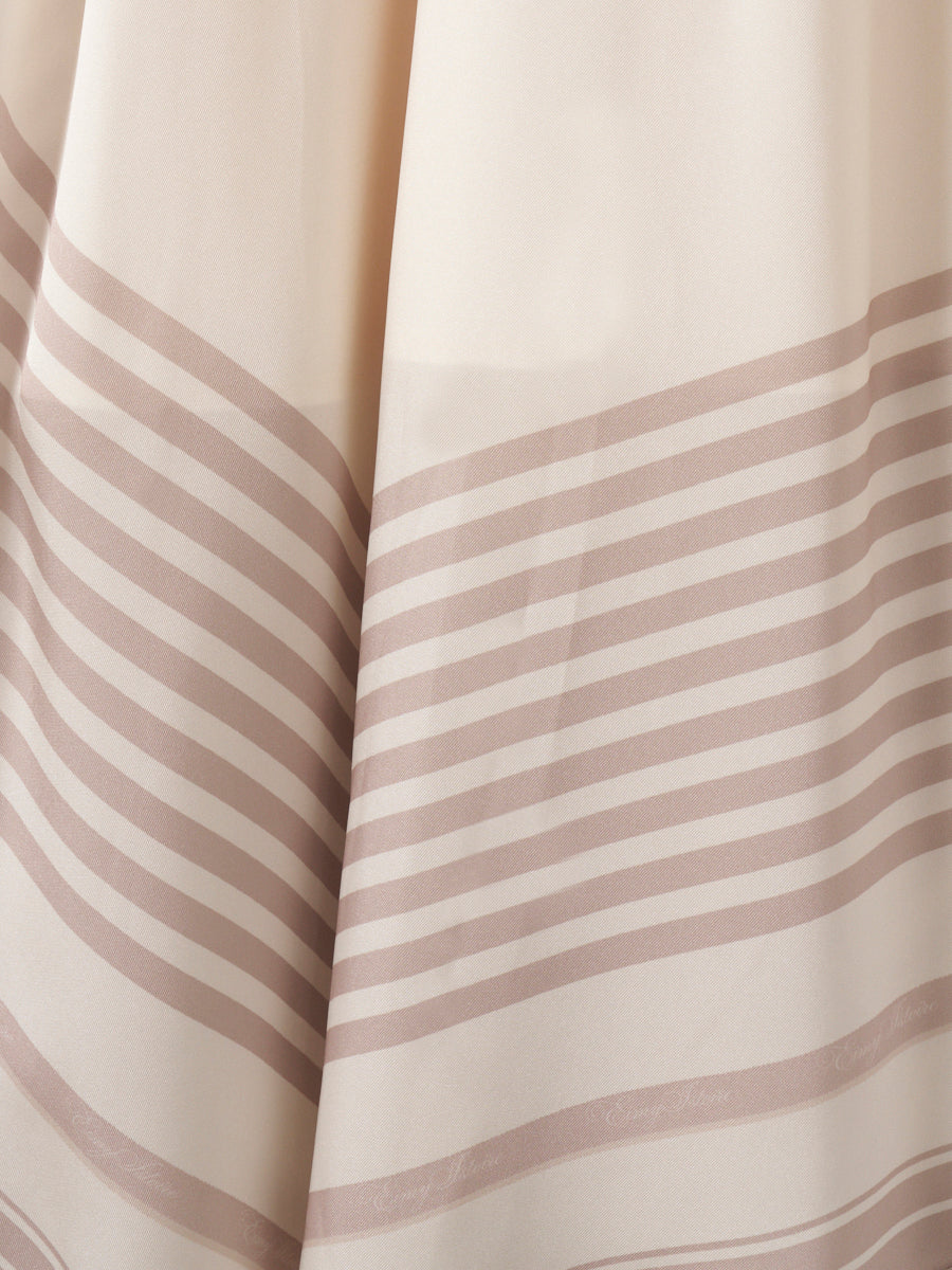 【PRE ORDER】スカーフパターンニットドッキングワンピース