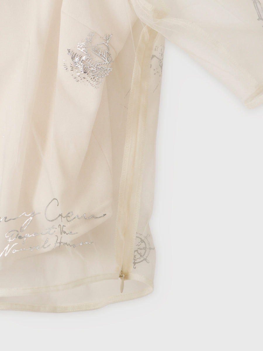 MARINEモチーフシアーブラウス