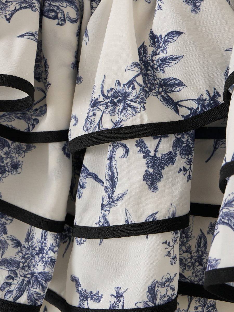 OFF SHOULDER JOUY FRILL TOPS