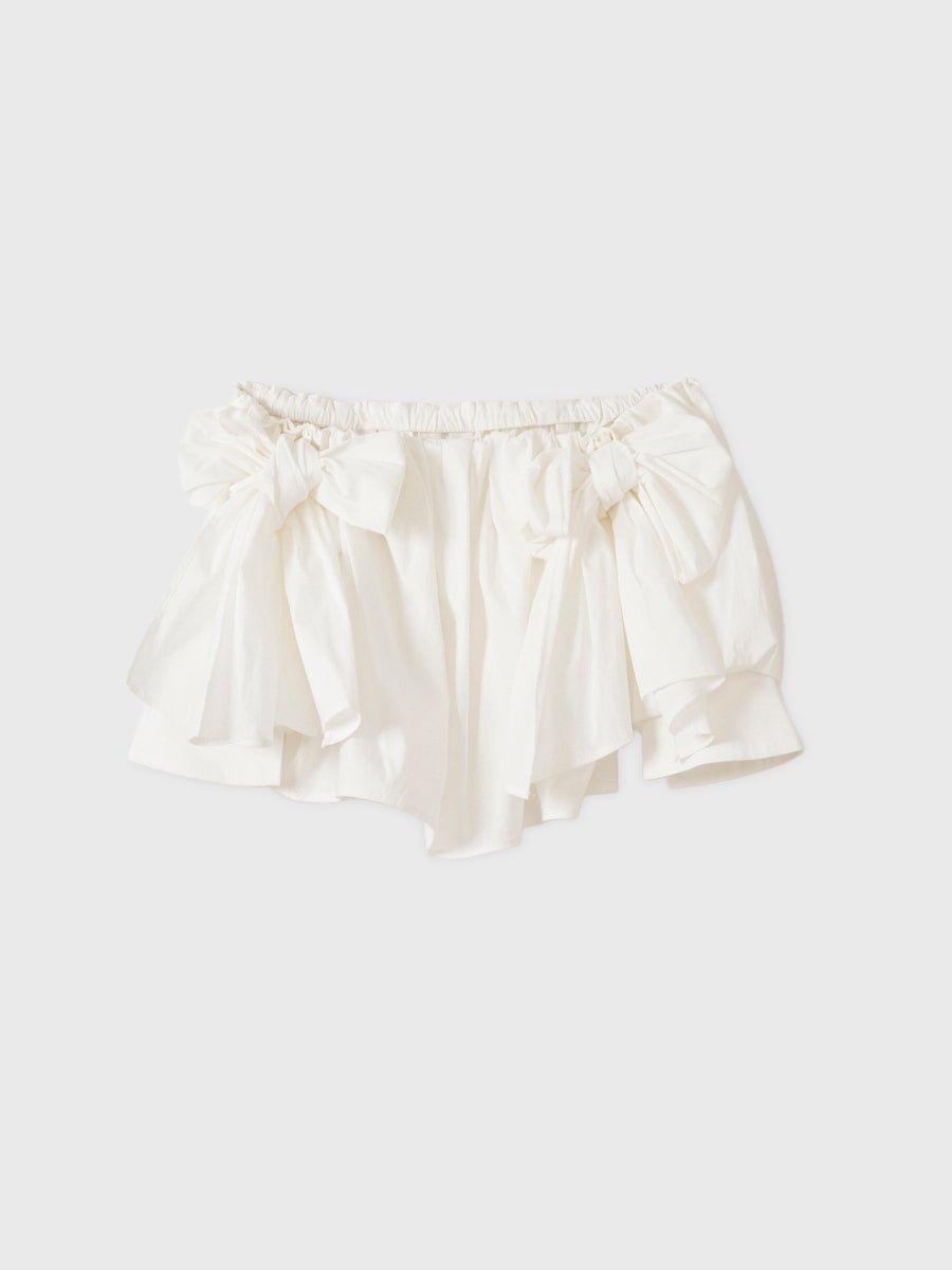 新品未使用♡eimyistoire♡スカラフリルピンタックトップス ホワイト EIMY ISTOIRE エイミーイストワール eimy istoire スカラフリル