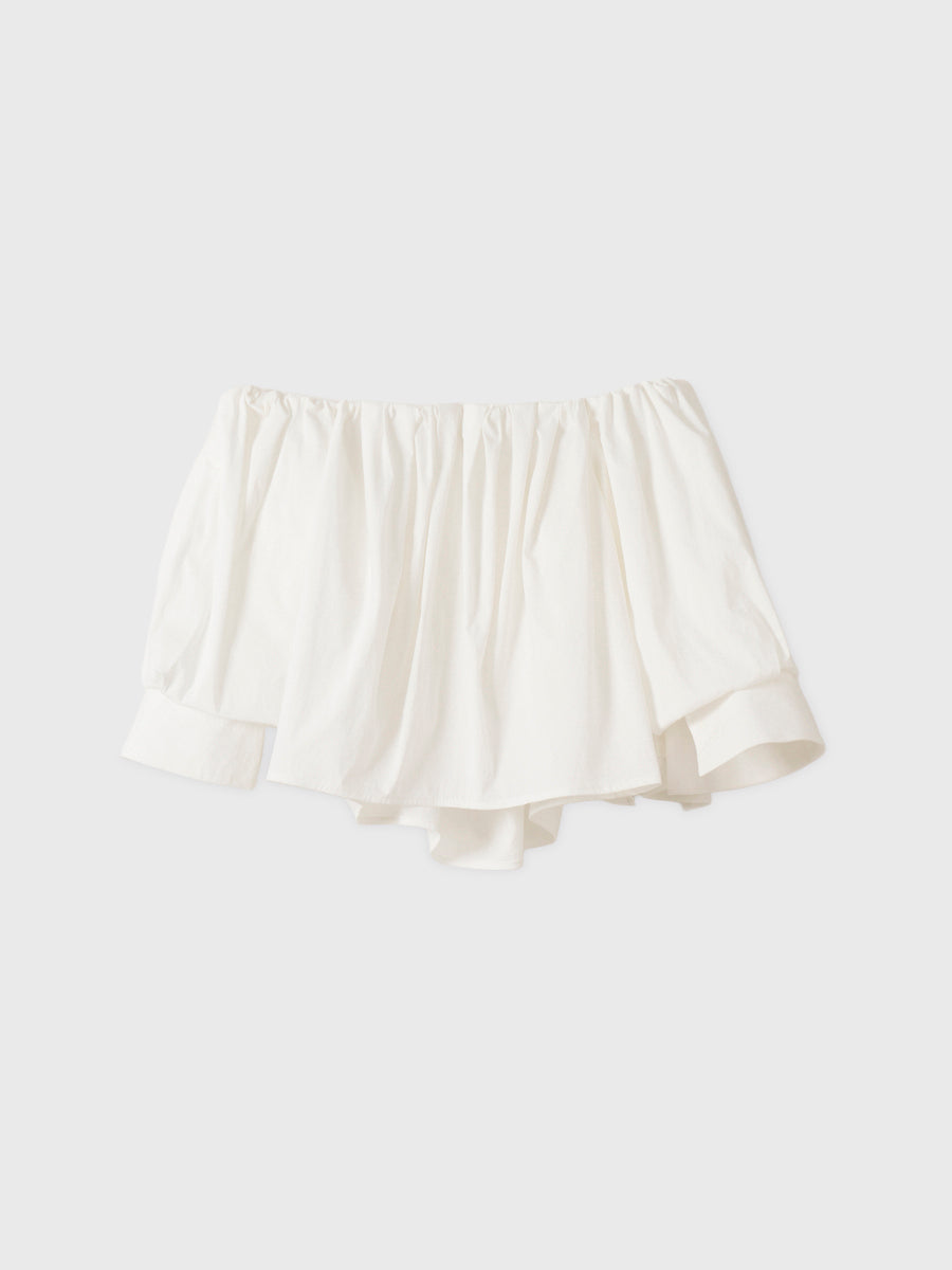 リボンオフショルブラウス