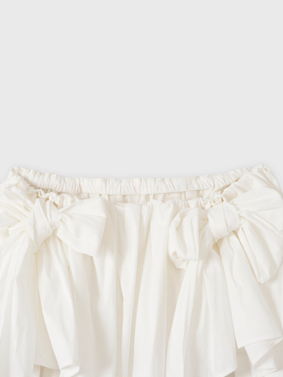 リボンオフショルブラウス