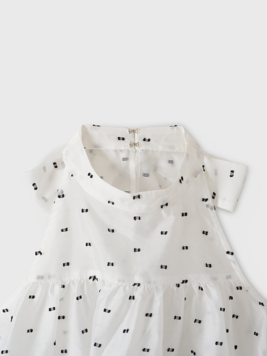 CAMILLE DOT JACQUARD TOP