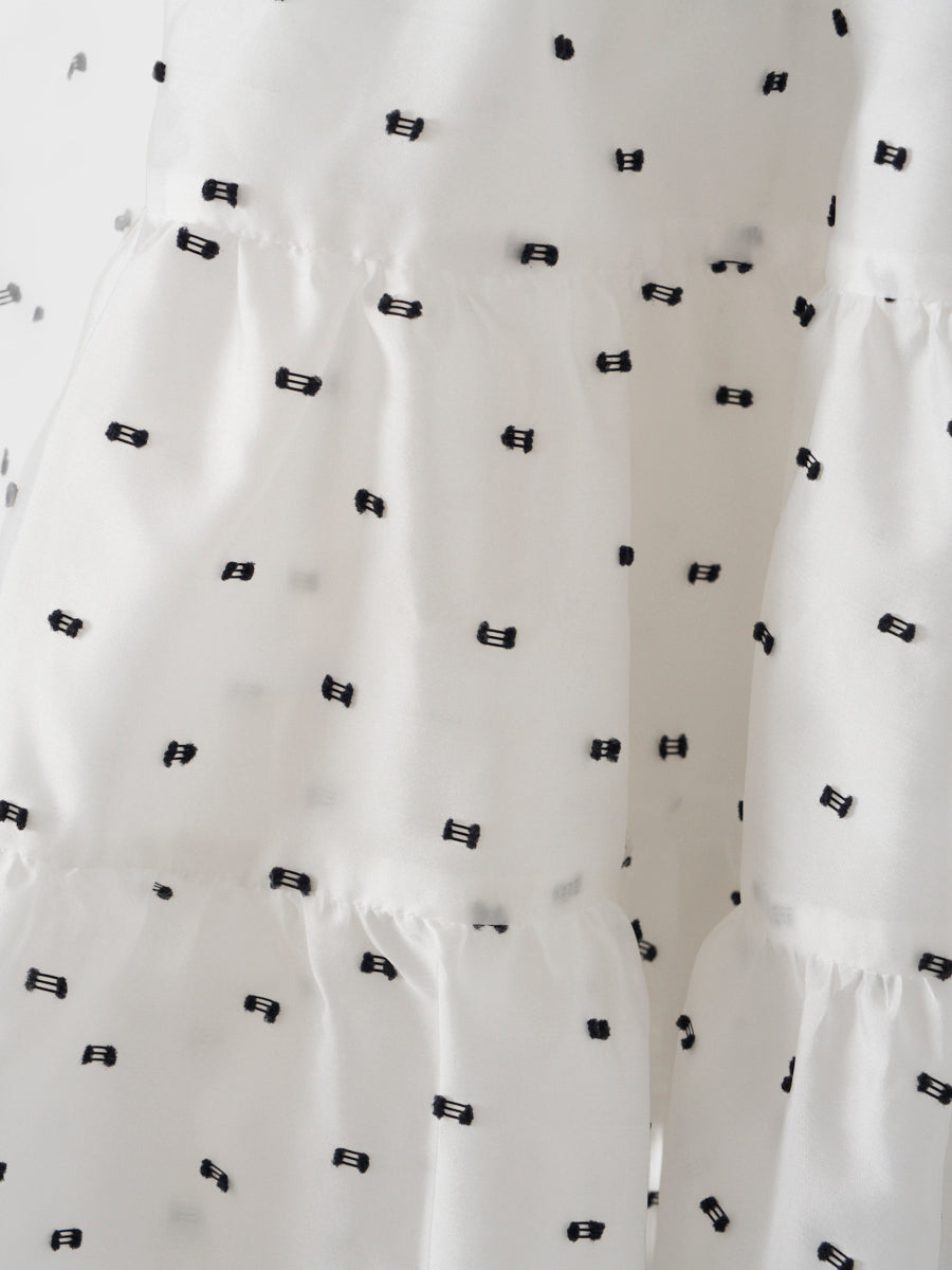 CAMILLE DOT JACQUARD TOP