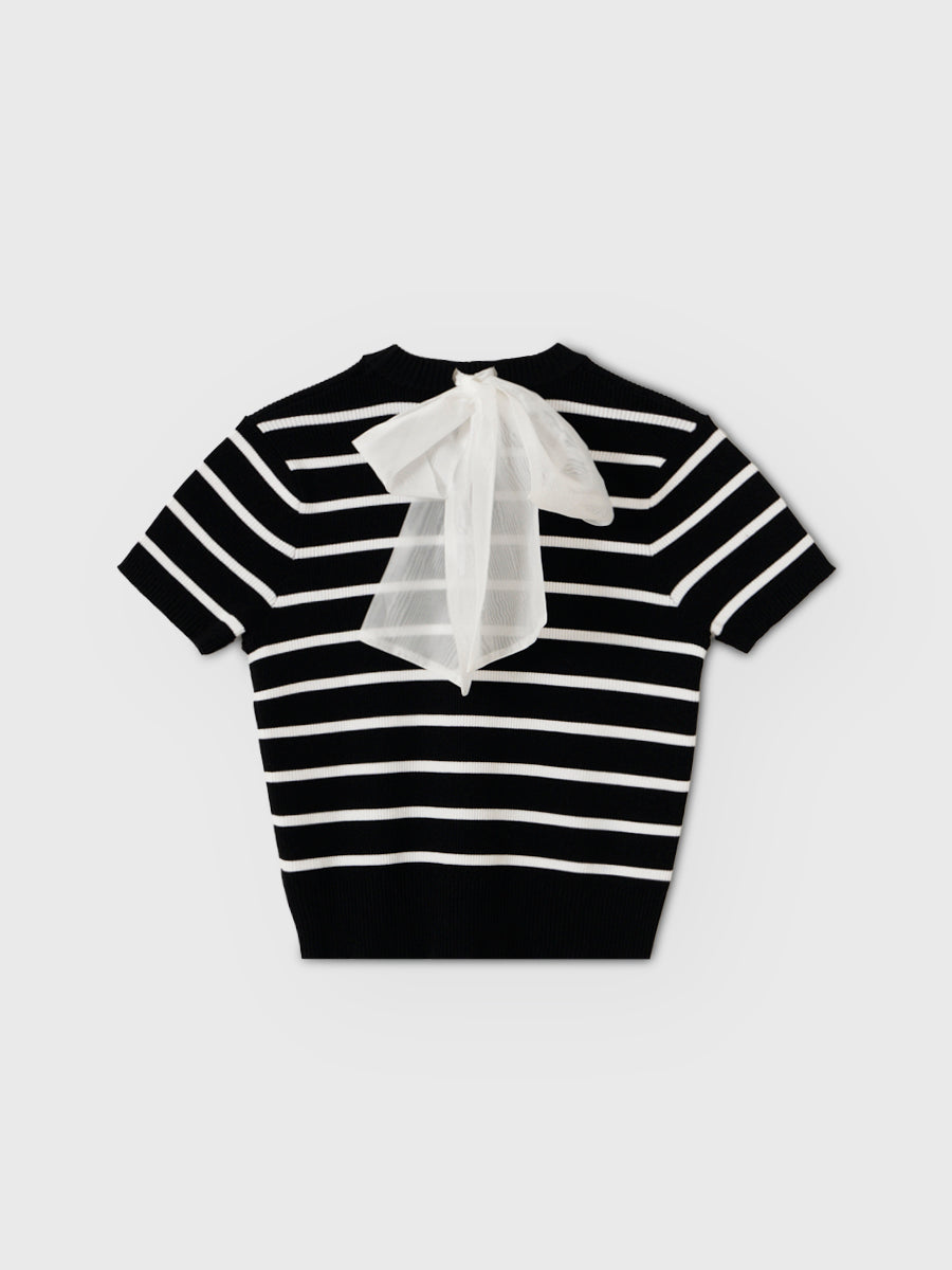 EIMYロゴボーダーニットプルオーバー