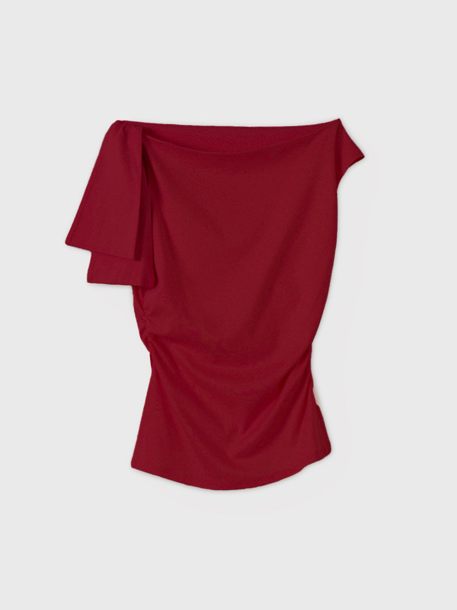 ASYMMETRY RIBBON TOPS