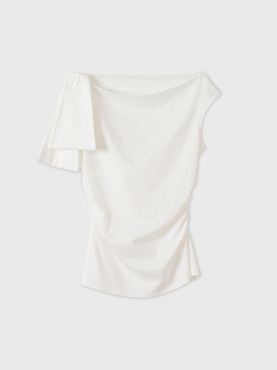 ASYMMETRY RIBBON TOPS