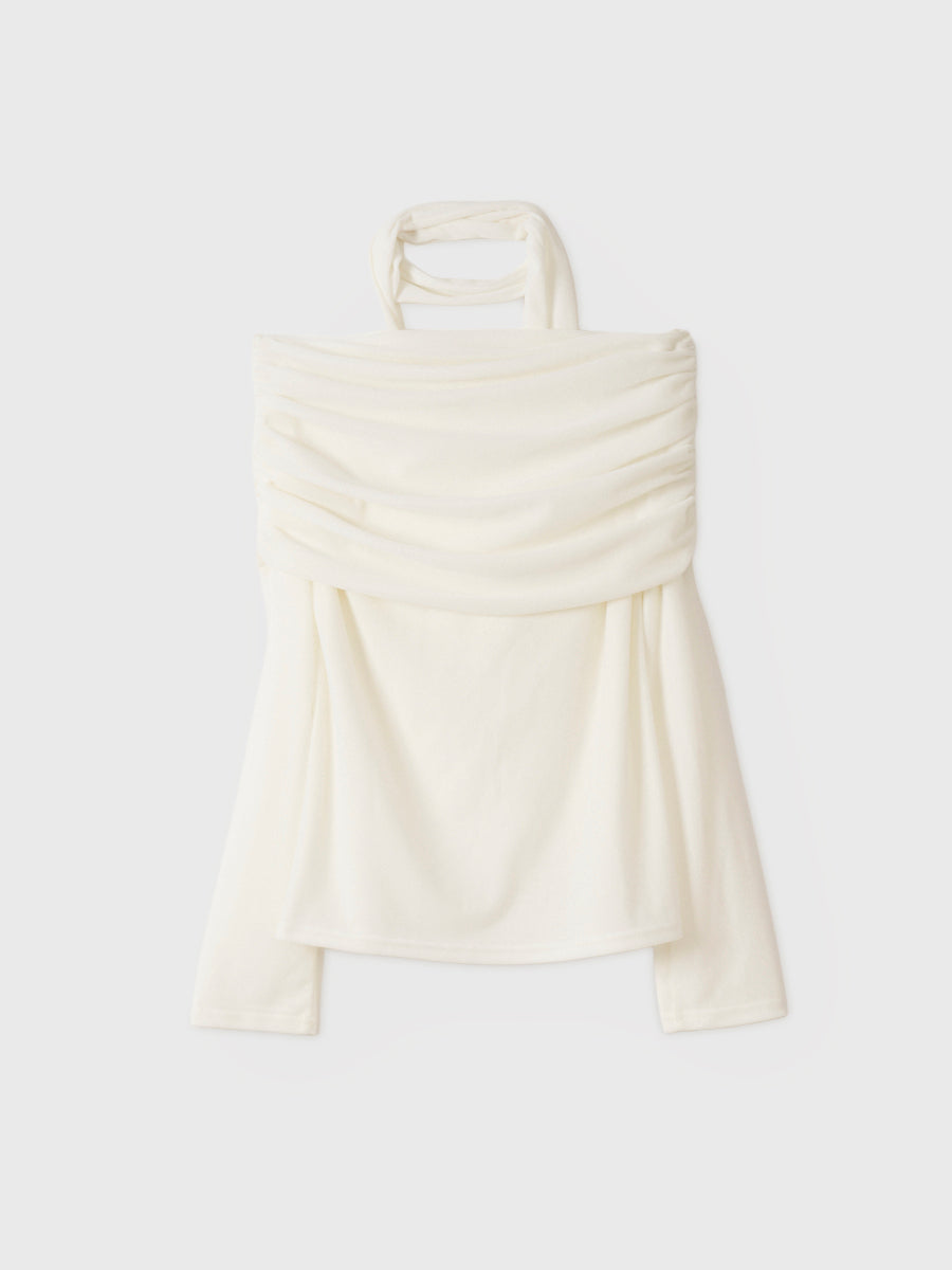 シアーオフショルトップス