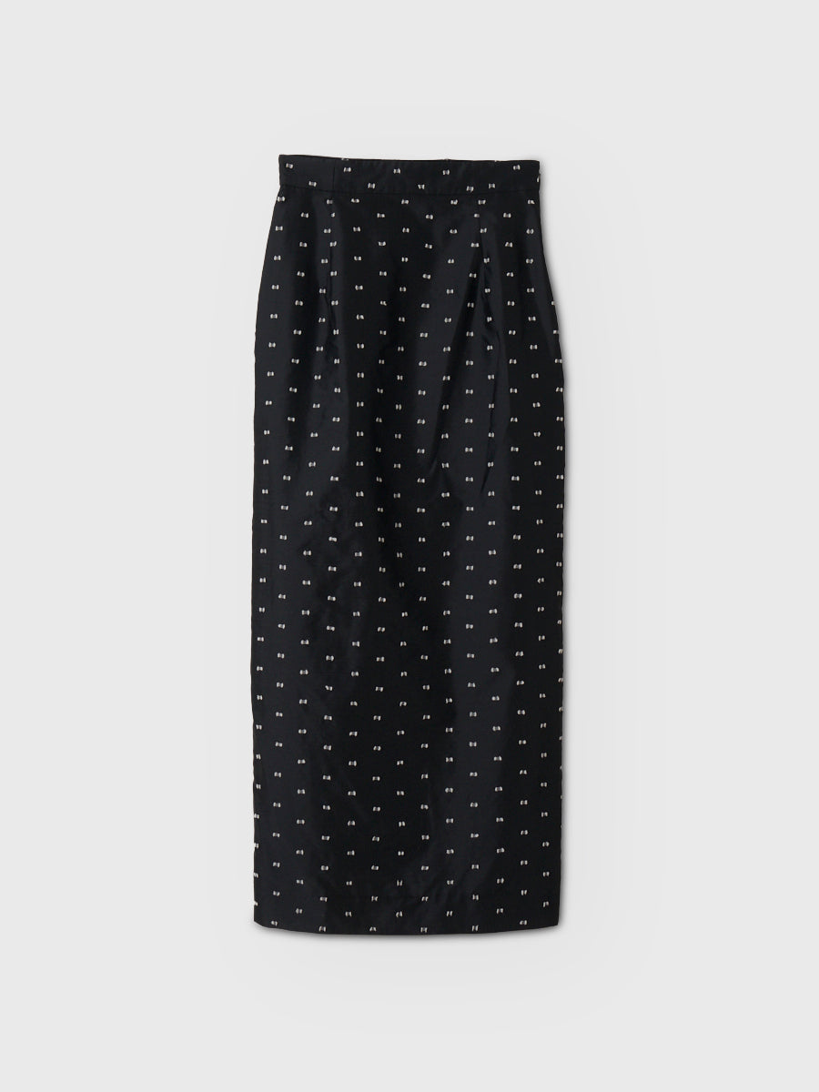 CAMILLE DOT JACQUARD SKIRT