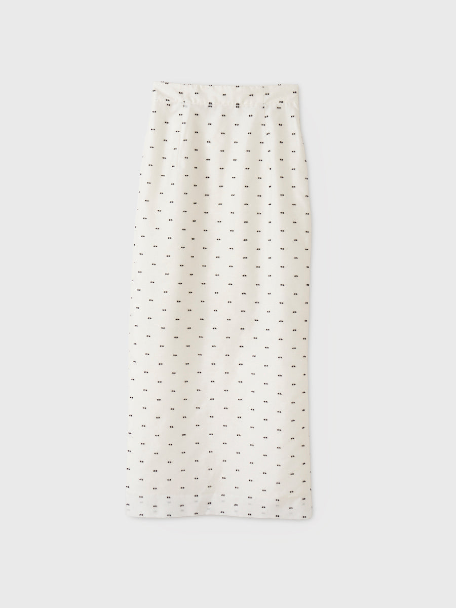 CAMILLE DOT JACQUARD SKIRT
