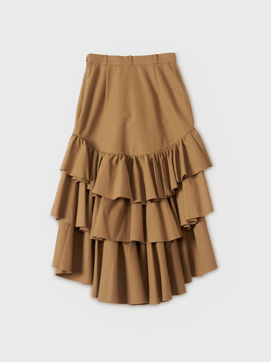 【PRE ORDER】バックロングティアードフリルスカート
