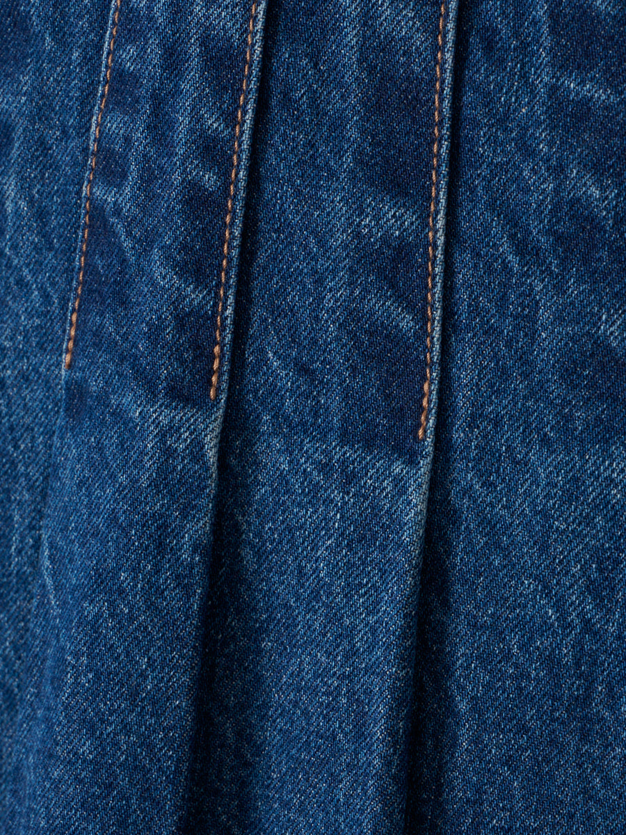 ビットプリーツデニムスカート