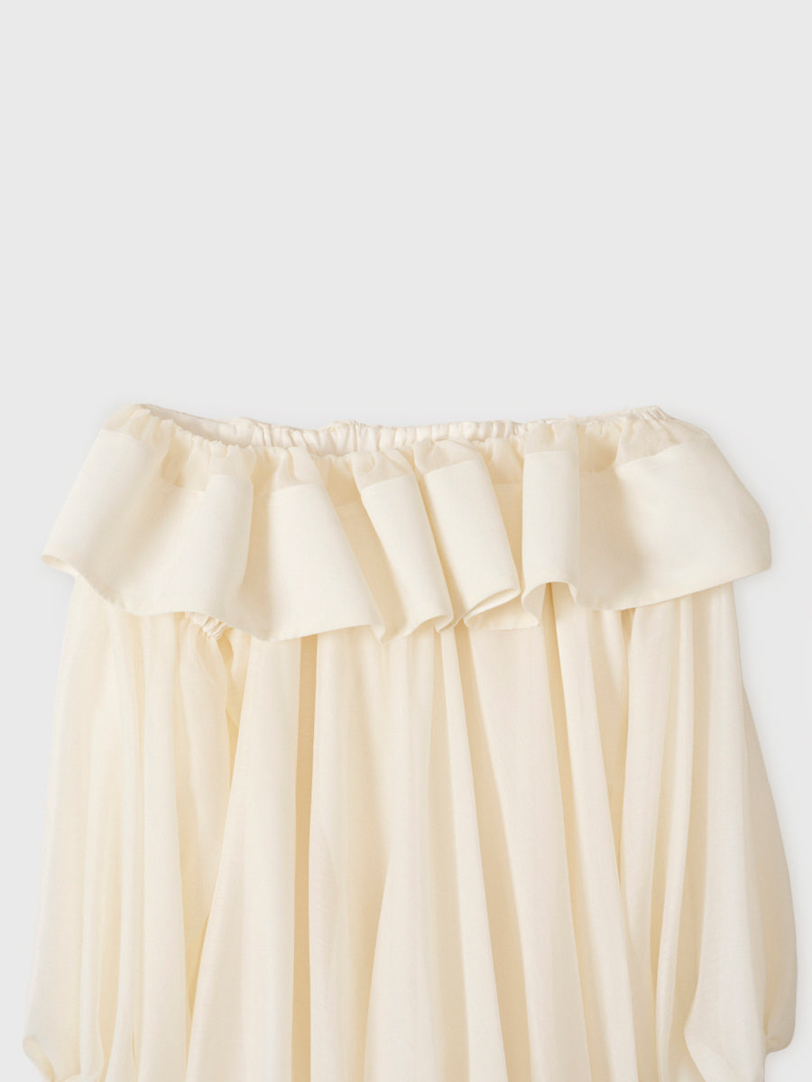 シアーオフショルミニワンピース