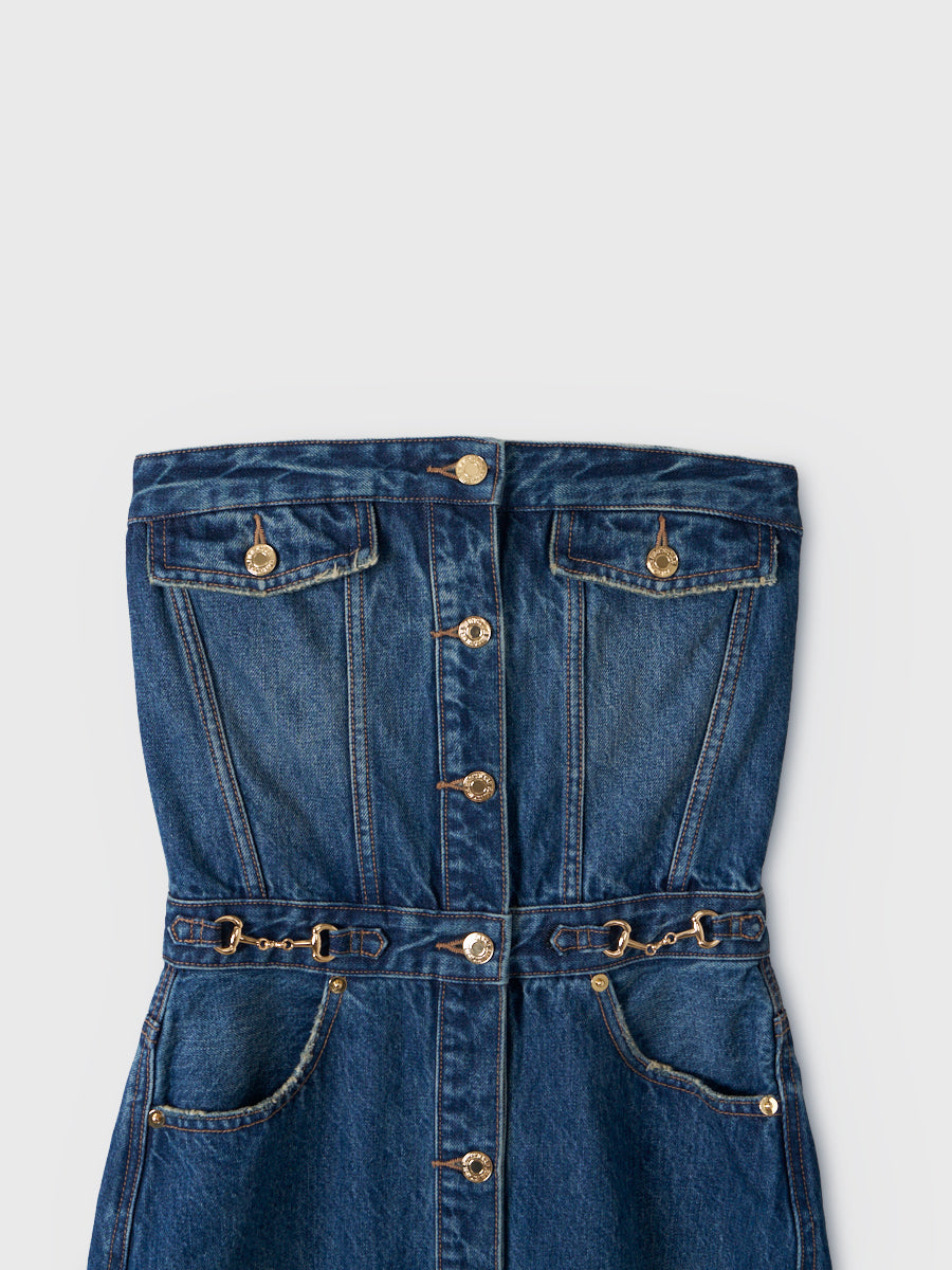 ビットデニムワンピース