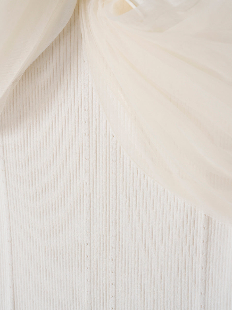 DÈCOLLETÈ SHOULDER KNIT DRESS