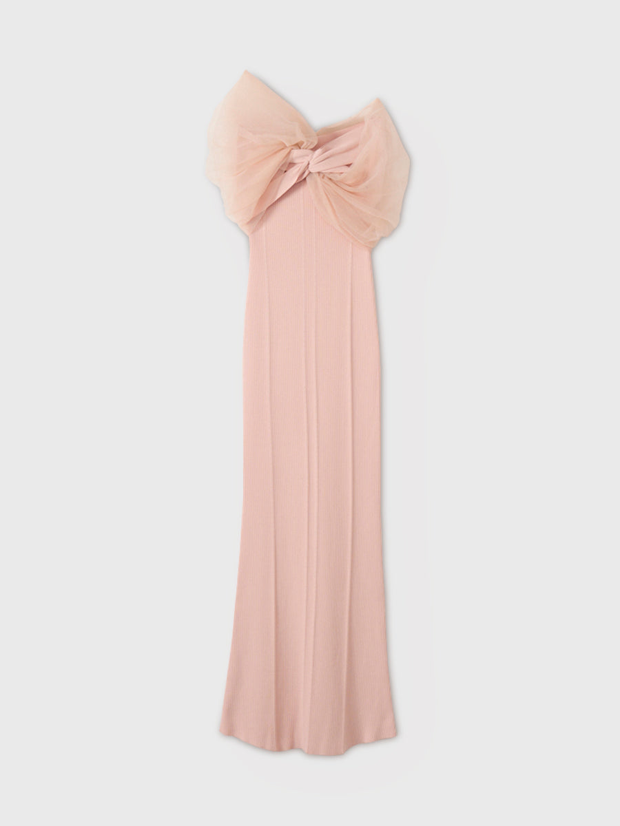 DÈCOLLETÈ SHOULDER KNIT DRESS