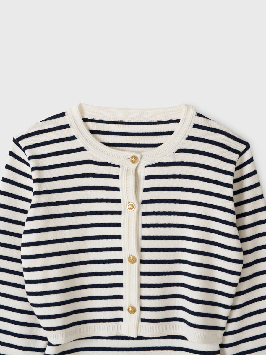 マリンボーダーニットセットワンピース