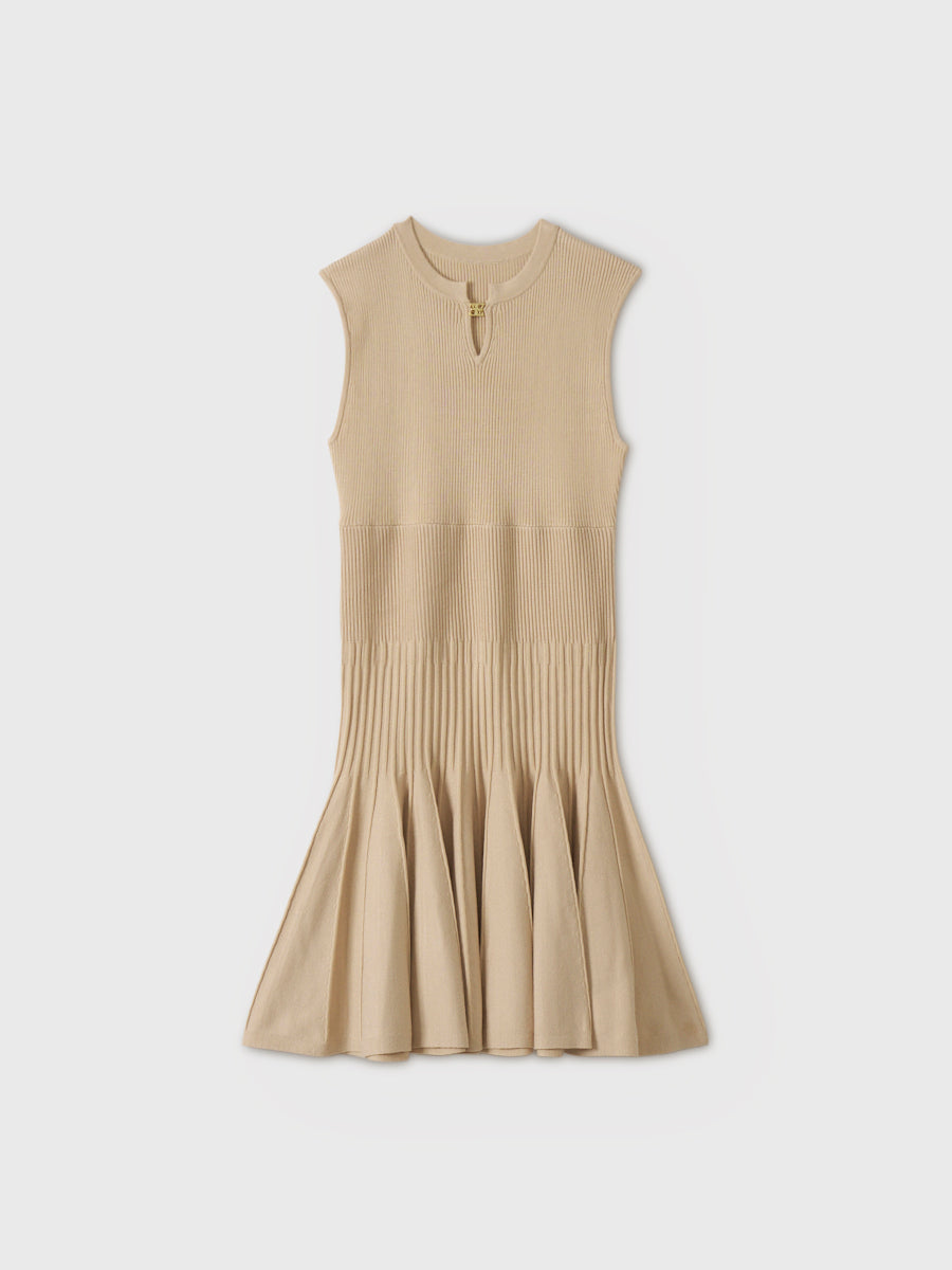 FLARE KNIT MINI DRESS