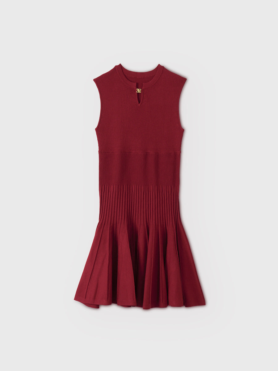 FLARE KNIT MINI DRESS
