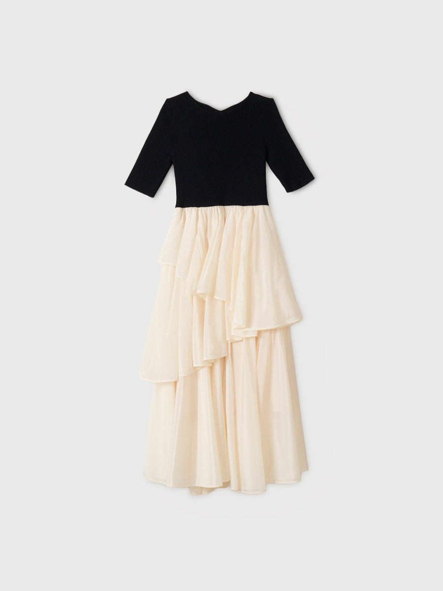 eimy istoire ♡ ニットドッキングラッフルワンピース Sサイズ ニットドッキングラッフルワンピース