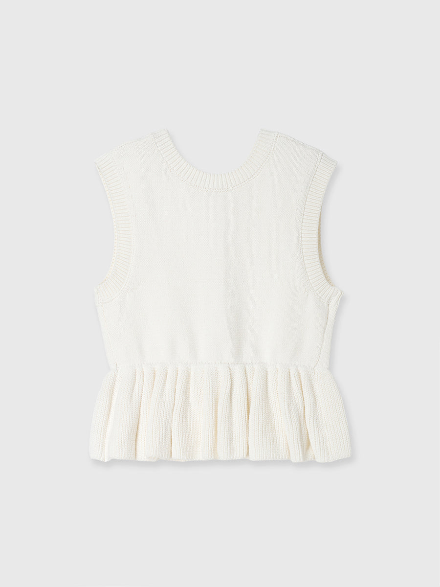 SIGN BUTTON KNIT TOP
