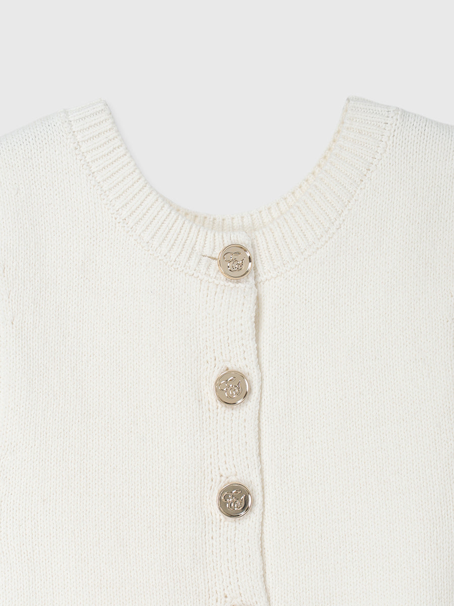 SIGN BUTTON KNIT TOP