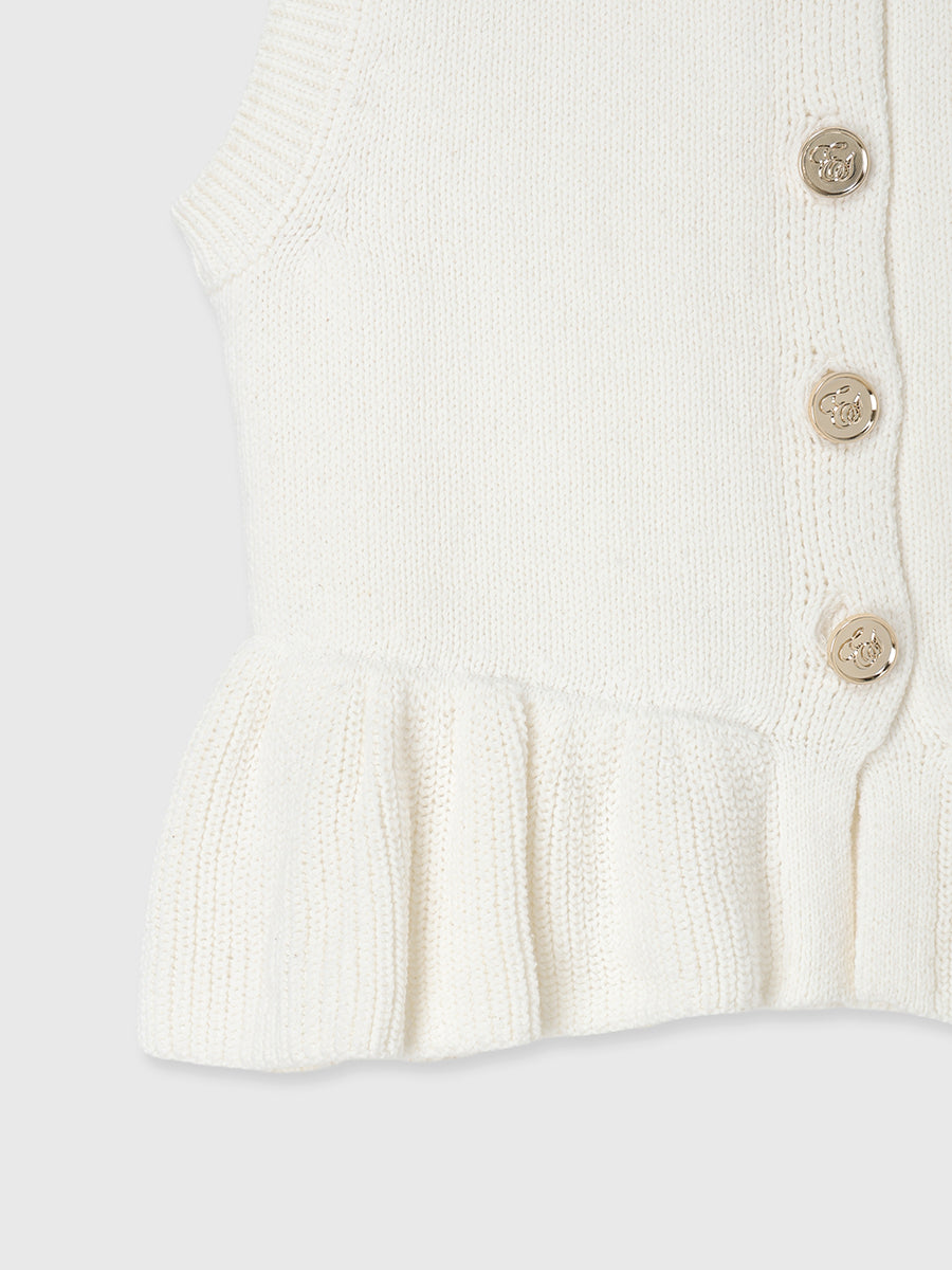 SIGN BUTTON KNIT TOP