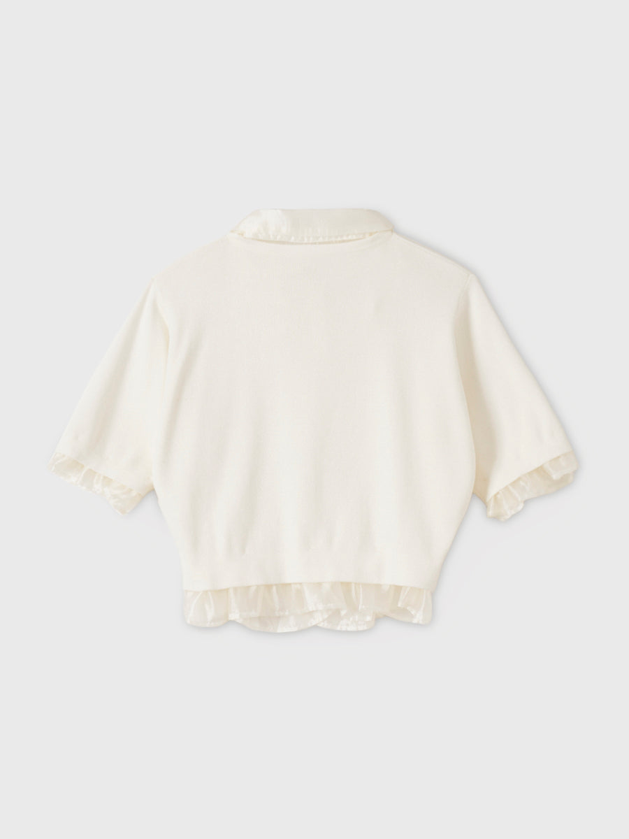 SIGN COLLAR CARDIGAN