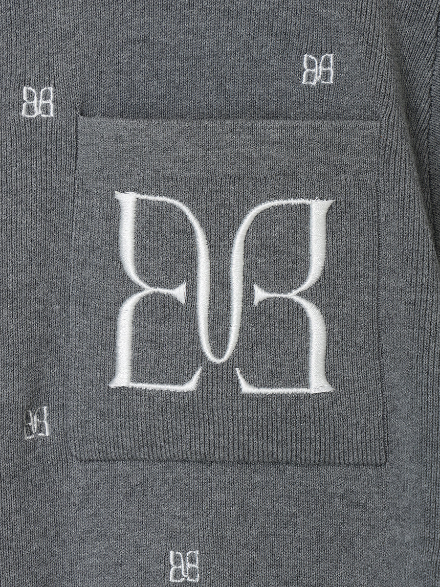 26SSver.】PAPILLON EMBROIDERY ATTACHED CARDIGAN