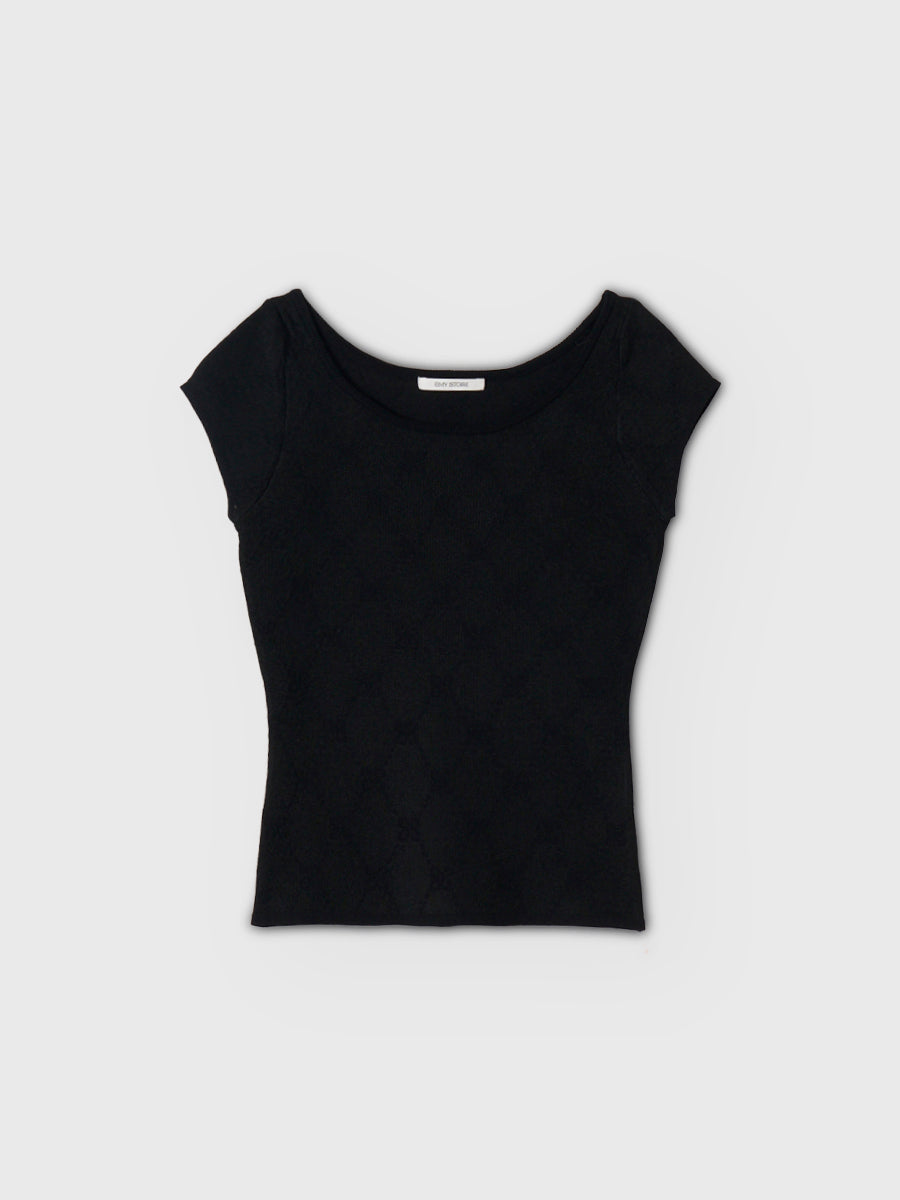 Half-sleeve attached collar cardigan
