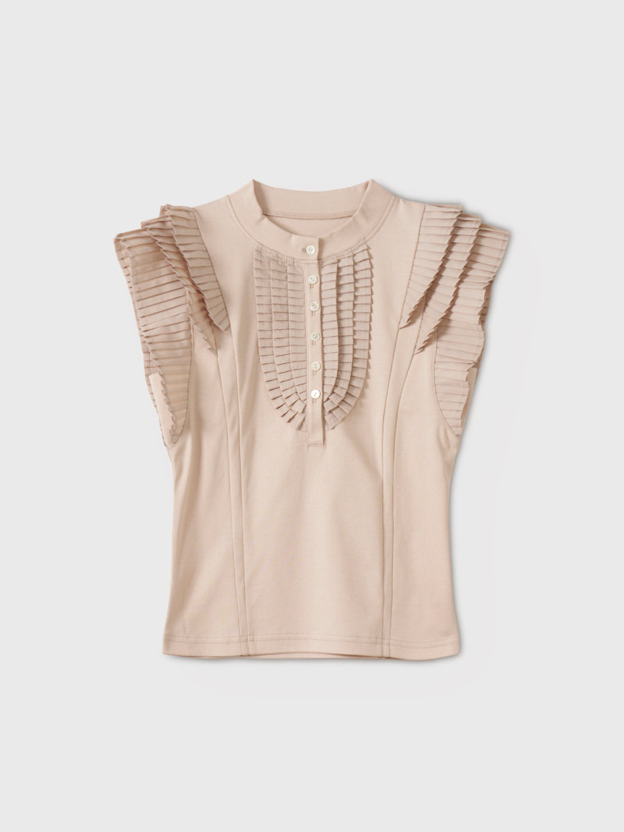 PLEATED COMBINATION TOPS