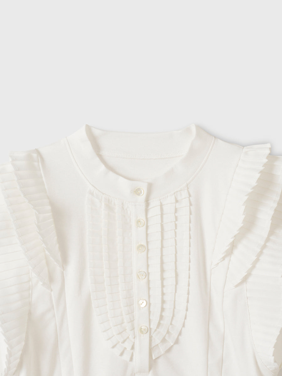 PLEATED COMBINATION TOPS