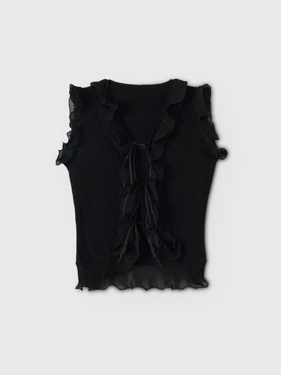 FRILL PLEATS TANK TOP