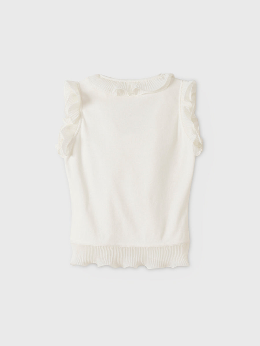 FRILL PLEATS TANK TOP