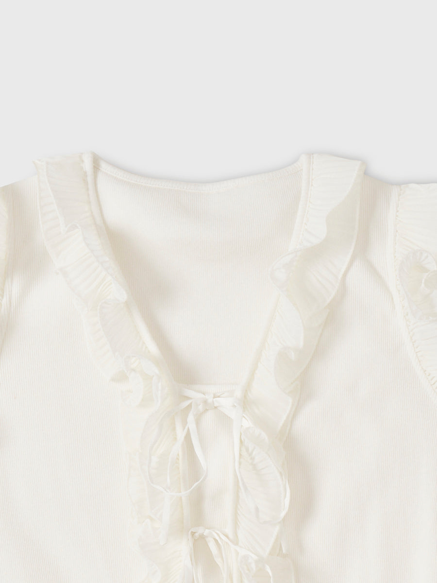 FRILL PLEATS TANK TOP