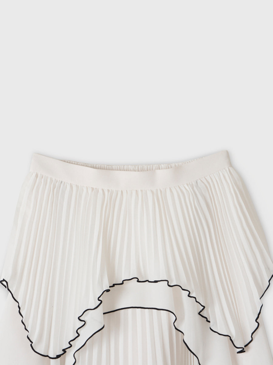 PLEATED RUFFLE SKIRT