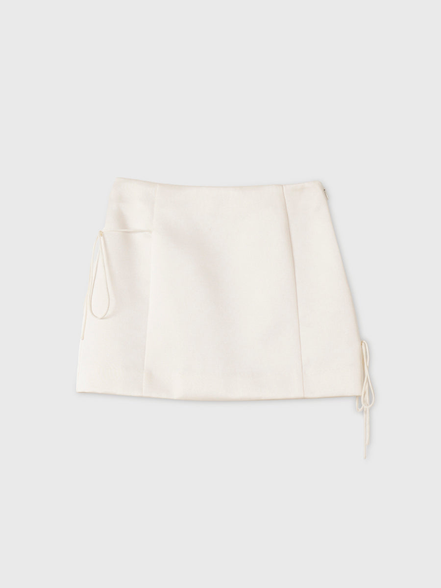 SATIN RIBBON MINI SKIRT